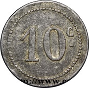 10 Centimes Bougie Chamber of Commerce reverse image