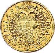 5 Ducats - Leopold I Vienna, Austria, 1659 reverse image