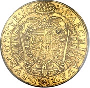 5 Ducats - Leopold I Vienna, Austria, 1669 reverse image