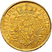 5 Ducats - Maria Theresia Vienna, Austria, 1741-1743 reverse image