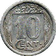 10 Centimes Constantine Chamber of Commerce reverse image