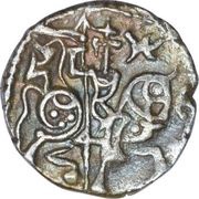 Jital - Samanta Deva - Bull and Horseman - Kabul Shahi - 850-1000 AD Gandhāra - Ohind mint reverse image