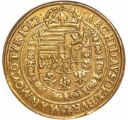 10 Ducats - Matthias II Vienna, Austria, 1612 reverse image