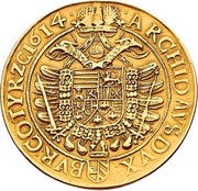 10 Ducats - Matthias II Vienna, Austria, 1614 reverse image