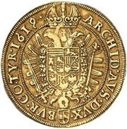 10 Ducats - Matthias I Vienna, Austria, 1619 reverse image