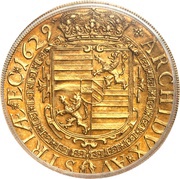 10 Ducats - Ferdinand III St. Veit, Austria, 1629 reverse image
