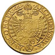 10 Ducats - Leopold I Vienna, Austria, 1661 reverse image