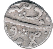 ½ Rupee - Akbar Shah II [Sayaji Rao II] obverse image