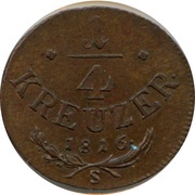 ¼ Kreuzer - Franz I reverse image