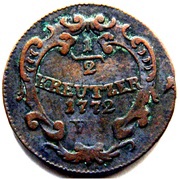 ½ Kreutzer - Joseph II, Austria, 1772-1779 reverse image