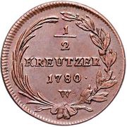 ½ Kreutzer - Maria Theresia, Austria, 1780 reverse image