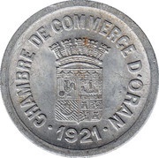 25 Centimes Oran Chamber of Commerce obverse image