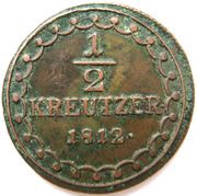 ½ Kreutzer - Franz I, Austria, 1812 reverse image