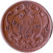 1 Kreutzer - Franz I Kupferkreutzer, Austria, 1749-1765 reverse image