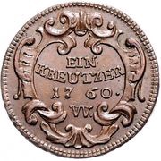 1 Kreutzer - Maria Theresia, Austria, 1760-1765 reverse image