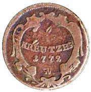 1 Kreutzer - Joseph II, Austria, 1772-1779 reverse image