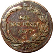 1 Kreutzer - Joseph II, Austria, 1780-1790 reverse image