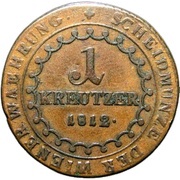 1 Kreuzer - Francis I, Austria, 1812 reverse image