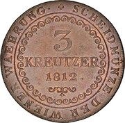 3 Kreuzers - Francis I, Austria, 1812 reverse image