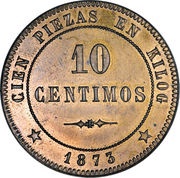 10 Céntimos Pattern reverse image