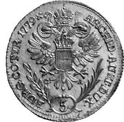 5 Kreuzer - Maria Theresia Vienna, Austria, 1772-1779 reverse image