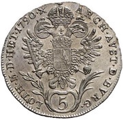 5 Kreuzer - Joseph II, Austria, 1788-1790 reverse image