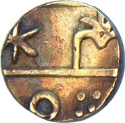 ⅔ Mohur - New Chandori Series, India, 1842-1890 reverse image