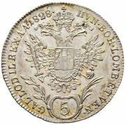 5 Kreuzer - Franz I, Austria, 1825-1830 reverse image