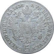 5 Kreuzer - Franz I, Austria, 1832-1835 reverse image
