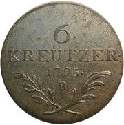 6 Kreutzer - Franz II, Austria, 1795 reverse image