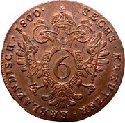6 Kreutzer - Franz II, Austria, 1800-1803 reverse image
