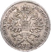 7 Kreuzers - Maria Theresia Vienna, Austria, 1768-1778 reverse image