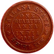 ¼ Anna - Edward VII, India, 1908 reverse image