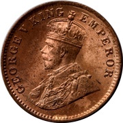 ¼ Anna - George V obverse image