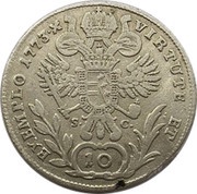 10 Kreuzers - Joseph II, Austria, 1765-1780 reverse image