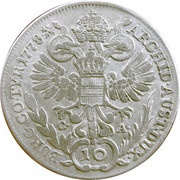 10 Kreuzers - Maria Theresia, Austria, 1768-1780 reverse image