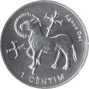 1 Cèntim Agnus Dei reverse image
