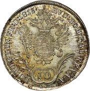 10 Kreuzers - Franz I, Austria, 1814-1815 reverse image
