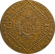 15 Kreutzer - Franz I, Austria, 1807 reverse image