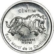 1 Cèntim Sant Martí de la Cortinada reverse image
