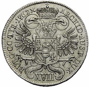 17 Kreuzer - Maria Theresia Vienna, Austria, 1750-1765 reverse image