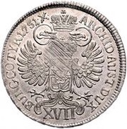 17 Kreuzers - Maria Theresia Hall reverse image