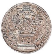 20 Kreuzers - Maria Theresia Graz, Austria, 1754-1765 reverse image