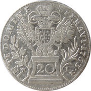 20 Kreuzers - Franz I, Austria, 1754-1765 reverse image