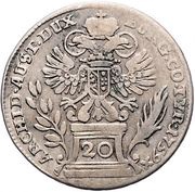 20 Kreuzers - Maria Theresia Vienna, Austria, 1759 reverse image