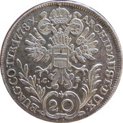 20 Kreuzers - Maria Theresia Vienna, Austria, 1766-1780 reverse image
