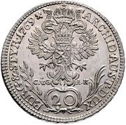 20 Kreuzers - Maria Theresia Graz, Austria, 1767-1772 reverse image