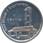 1 Cèntim Sant Miquel d'Engolasters reverse image