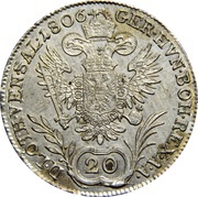 20 Kreuzers - Franz II, Austria, 1804-1806 reverse image