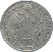 20 Kreuzers - Franz I, Austria, 1806-1814 reverse image